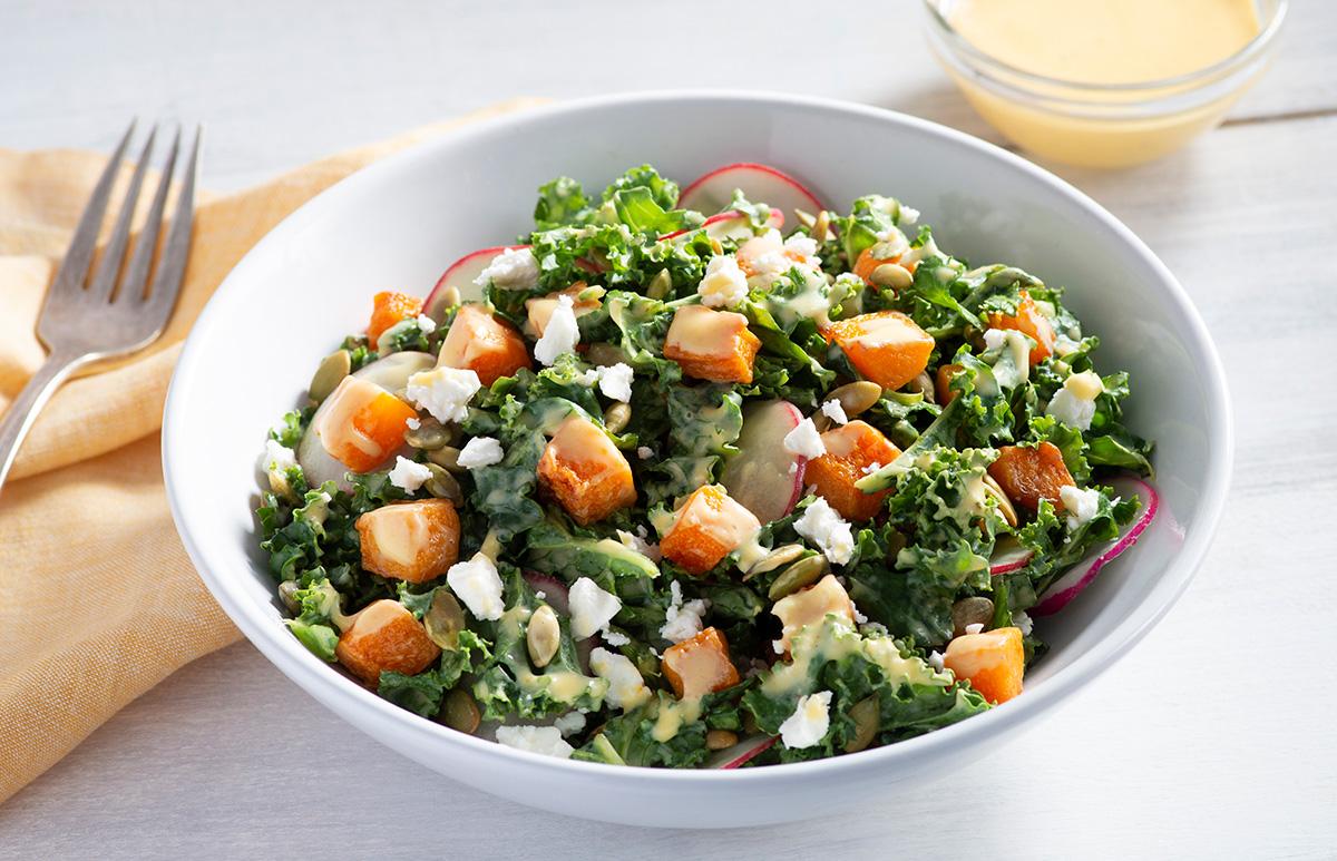 Butternut Squash and Kale Salad with Feta Cheese – Walden Farms