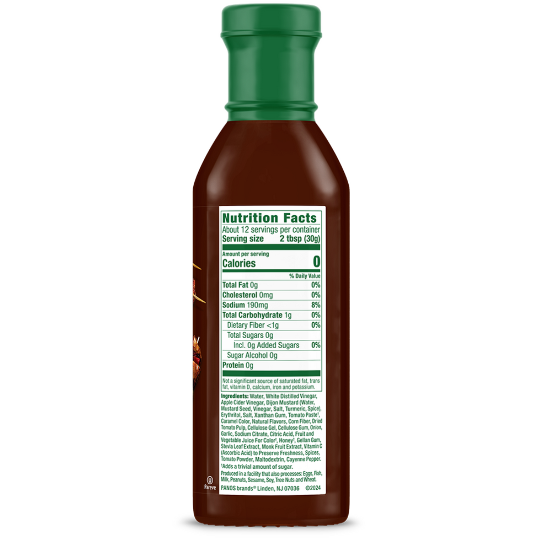 Honey BBQ Sauce Bottle Nutrition Panel