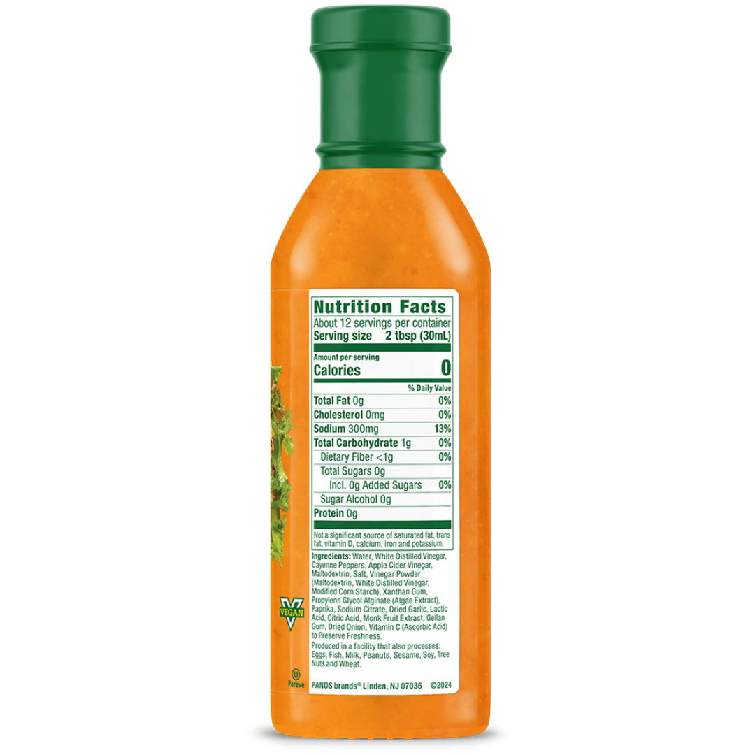 Spicy Buffalo Vinaigrette bottle nutrition facts panel
