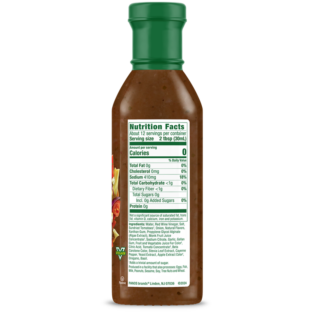 Sun dried tomato bottle nutrition facts panel