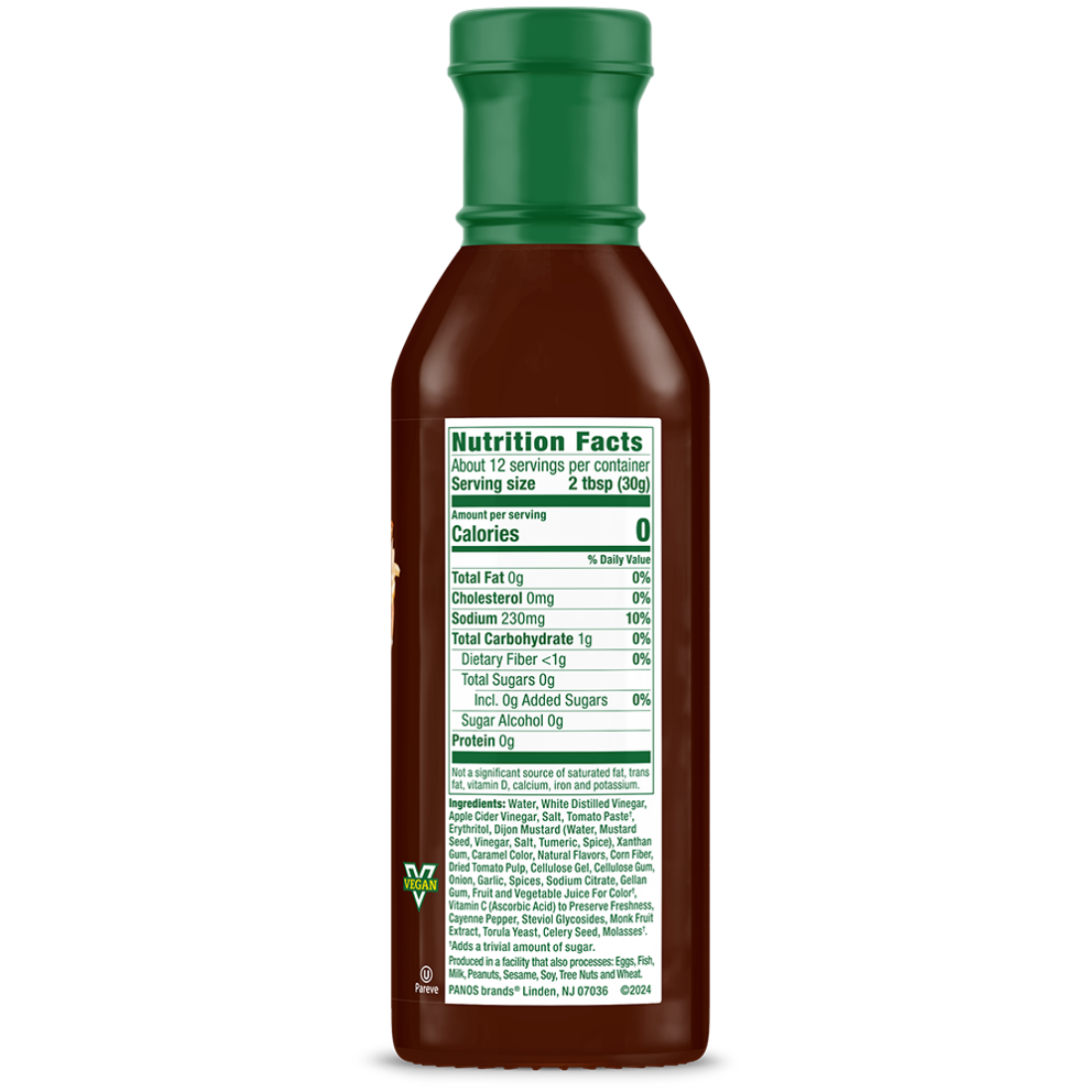 Thick and Spicy BBQ Sauce Bottle Nutrition Panel