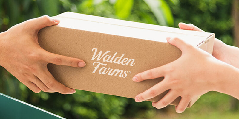 someone deliverying a Walden Farms package to someone