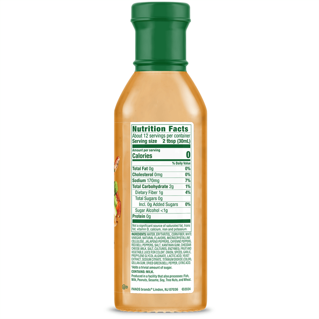 Kick'N Cajun Dressing & Dip bottle Nutrition Facts